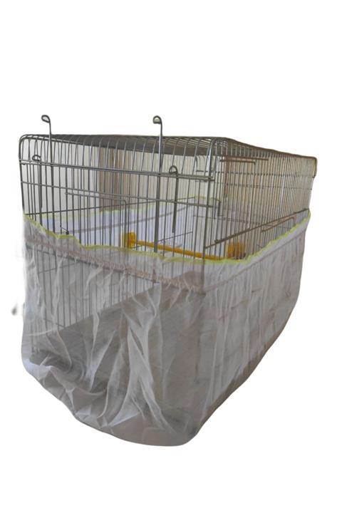 ESSTR Tüm Kuşlar Için Kafes Izgara, Tül, Suluk, Yemlik, Ahşap Tünek Ve Plastik Tünek ( 35*60*40 ) Ölçü