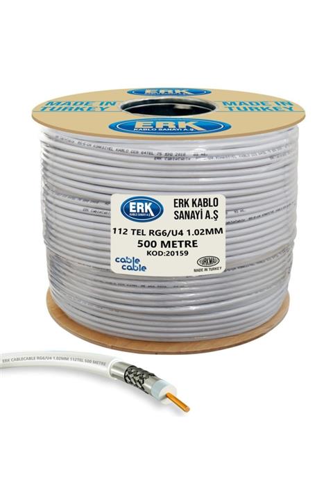 ERK Anten Kablosu Rg6/u4 1.02mm 112tel 500 Metre