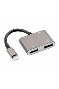 Polhammobile Polham Apple Ipad Ve Iphone Için Lightning 3in1 2 Usb Çıkışlı Klavye, Usb Ve Otg Şarj Dönüştürücü