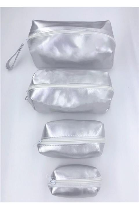 MOON SHOPPING Gümüş Matruşka Makyaj Çantası