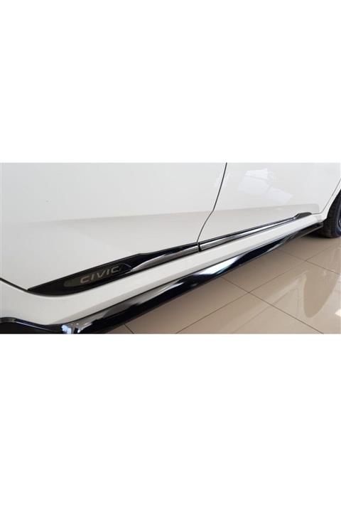 OLED GARAJ Honda Civic Fc5 Civic Uyumlu Yazılı Kapı Çıtası Piano Black Siyah