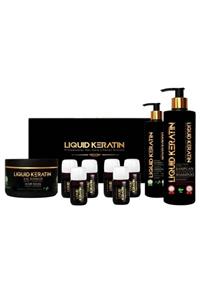 Liquid Keratin Saç Botoksu Yıpranmış Saçlara Keratin Yükleme Seti (6x20ml Serumlu)