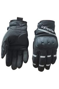 VENOM 9010 Siyah Softshell Kışlık Motosiklet Eldiveni