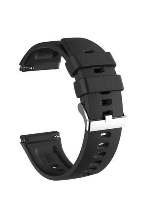 Coverzone Haylou Solar Uyumlu Ls05 Classic Çapraz Frontier Kayış Kordon Siyah