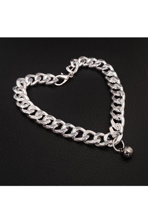 NİMBO Ayarlanabilir Zincir Kararmaz Alüminyum Zilli 28 Cm Lüx Kedi Ve Küçük Irk Köpek Kolye Tasması