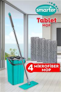 SMARTER Tablet Mop 4 Adet Mikrofiber Mop Temizlik Seti