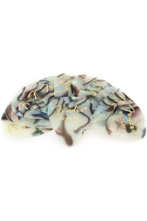 FENDER 351 Shape Premium Picks Medium 1 Adet Abalone Picks Pena