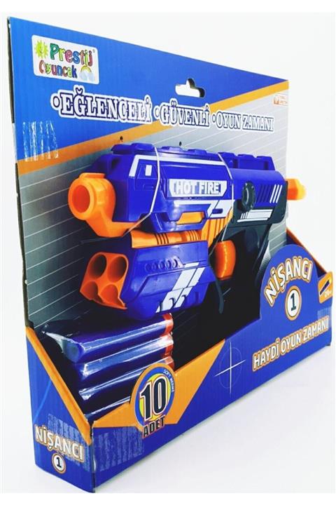 Prestij Oyuncak Kartelada Nişancı Nörf Silahı 10 Mermi Kendinden +ekstra 12 Mermi Hediyeli