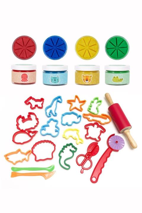 Bonnie Play Dough Doğal Oyun Hamuru 19 Parça Temel Set 4x150gr