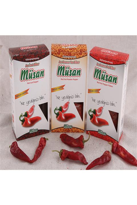 Müsan 3'ü Bir Arada - Toz Biber- Isot Biber- Pul Biber