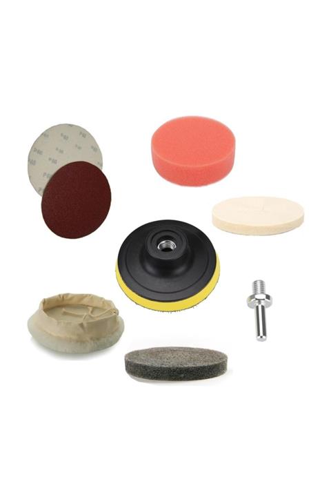 Depolife Polisaj Seti Oto Kaporta Boya Cizik Giderici Ve Fayans Metal  Parlatma Yün Keçe Sünger Zımpara