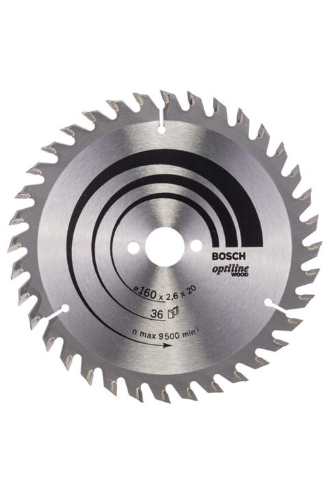 Bosch - Optiline Serisi Ahşap Için Daire Testere Bıçağı 160*20 16 Mm 36 Diş 2608640597