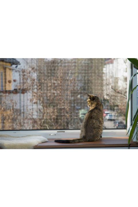Kare Safety Kedi Balkon Ve Pencere Emniyet Koruma Filesi 2,00 Mt X 1,00 Mt