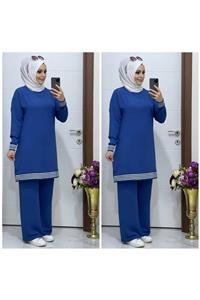 modasura 7070 K 20 Indigo Tunik Pantolon Takım