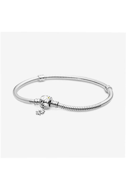 My Story Papatya Çiçeği Yılan Zincir Gümüş Bileklik