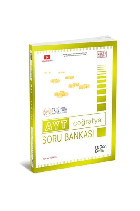 Üç Dört Beş Yayıncılık Üçdörtbeş Yayınları Ayt Coğrafya Soru Bankası 2021
