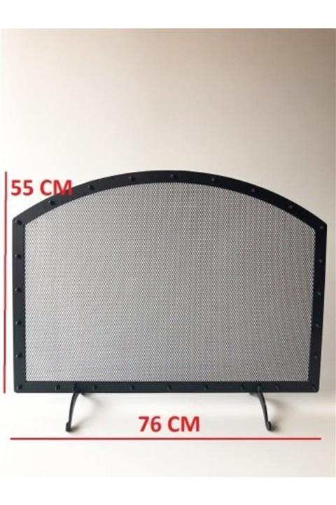 barbeque and fire Şömine Metal Oval Siperlik Siyah Barbequeandfire