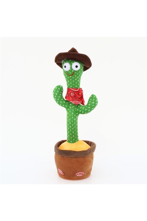 OVERMAX Konuşan Dans Eden, Müzikli Işıklı Saksı Kaktüs Peluş Oyuncak