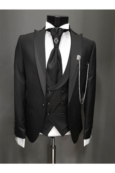 APARTRO Erkek Siyah Damatlık