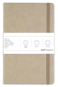 Matt Notebook 13x21 Lastikli Defter Noktalı Bej