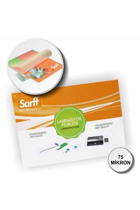 SARFF 75 Mikron Parlak A4 Pvc Laminasyon Filmi (100 Lü Paket)