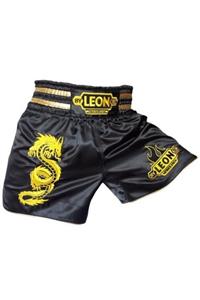 By Leon 1982 Unisex Siyah Leon Dragon Muay Thai Ve Kick Boks Şortu