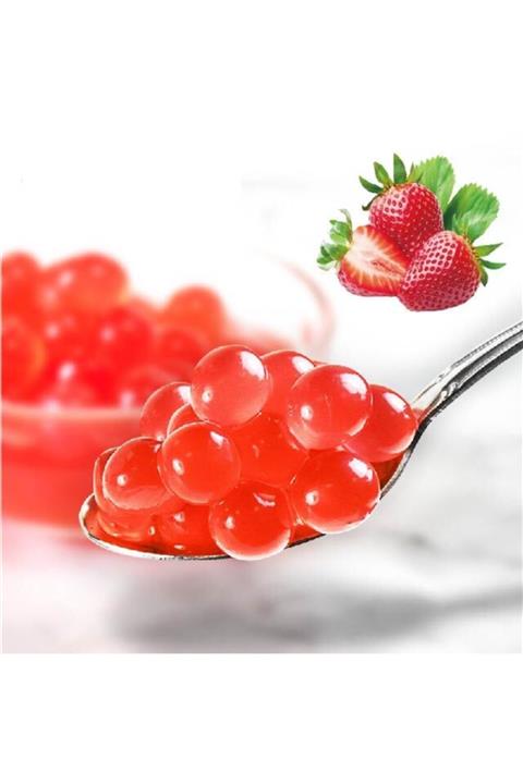 Ejder Ateşi Çilek Aromalı Bubble Tea Incileri 500 Gr.-popping Boba-bubble Tea -tapyoka Incileri