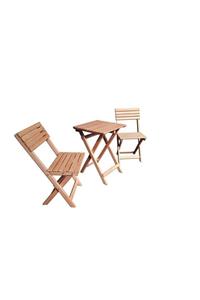 Bambuda Garden Babazon Ahşap Bistro Set