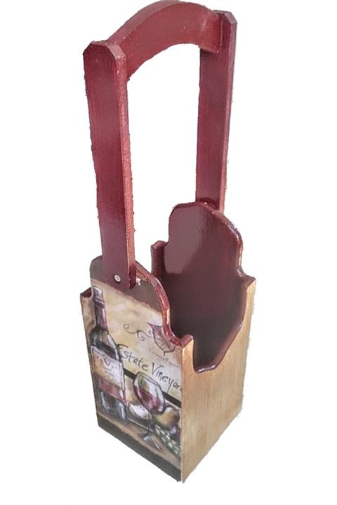 Ahşap Mdf Şaraplık 12*12*24cm