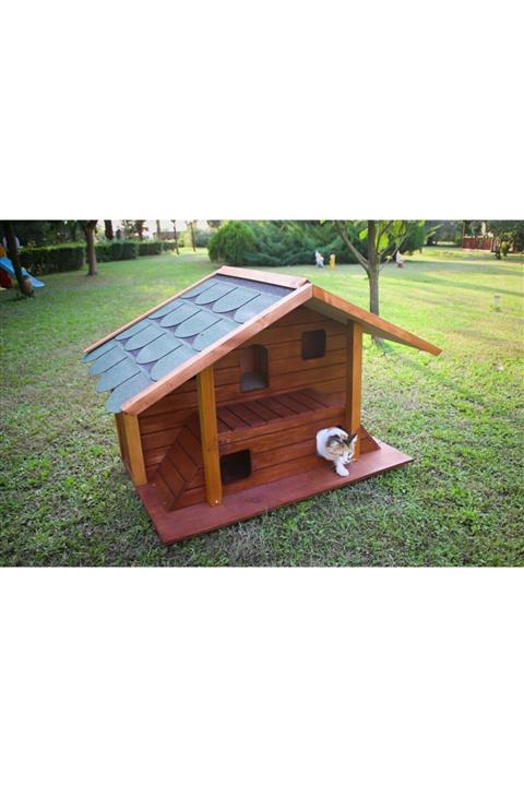 MANDU Ahşap Lüks Kedi Evi
