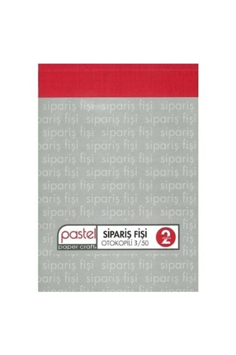 Pastel Otokopili Sipariş Fişi Büyük Boy 3/50 12 Adet