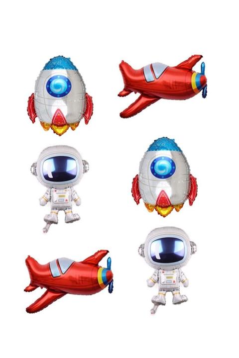 Parti dolabı Uzay Temalı Folyo Balon Seti 6 Lı