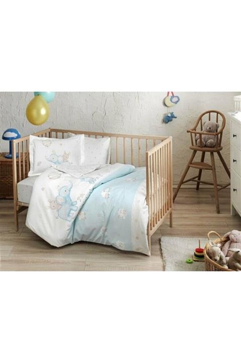 Taç Bebek Baby Elephant Mavi Nevresim Takımı