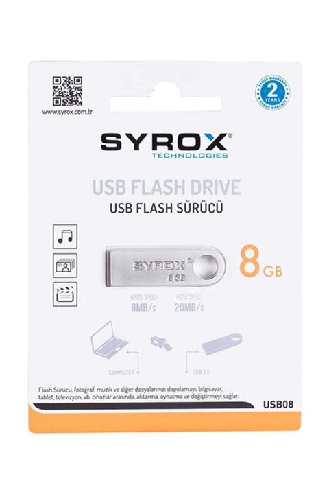 Syrox Metal Usb Bellek 8 Gb