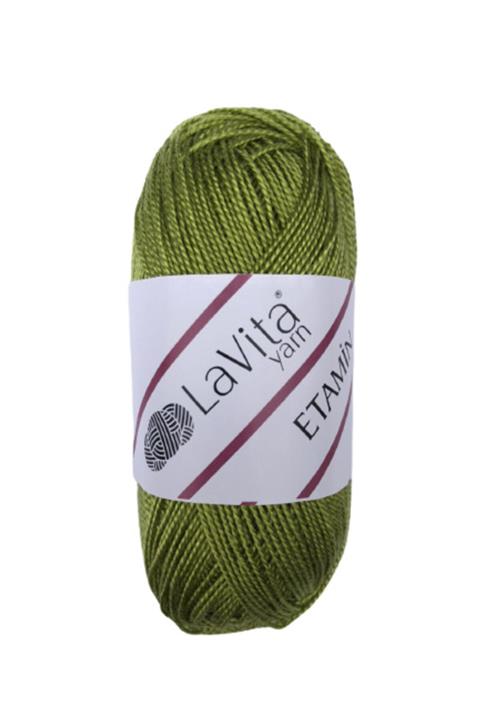 LaVita Yarn Etamin, Kanaviçe Ve Punch Ipi (0027-y.yeşil) 30gr - 130mt - 1 Adet