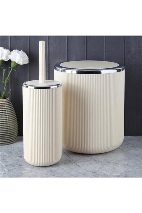 Perotti Lısbone Sılver 2 Parça Banyo Takımı Krem 13167