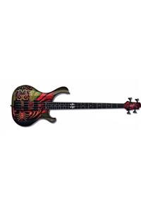 CORT T34wsbk Bas Gitar, Siyah Desenli, Pdx-4/f & Pdx-4/r (H-h