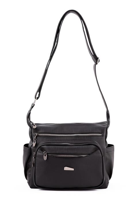 BAGzy Kadın Yıkama Deri Çapraz Kadın Çantası