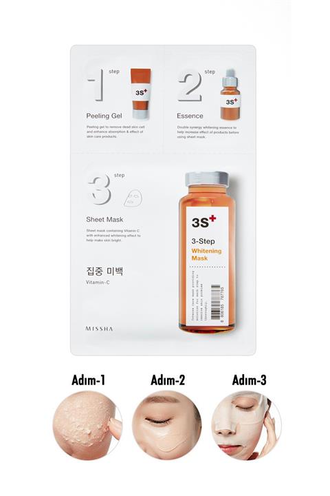 Missha 3 Aşamalı Aydınlatıcı Maske  (15g) 3 step Whitening Mask
