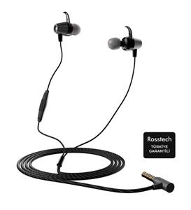 ROSSTECH Rs-90 Pro Anc Mikrofonlu Metal Tasarım Kablolu Kulak Içi Kulaklık Ve Özel Taşıma Çantası