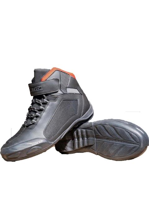 TAYFUNMOTOR Duratech Garda Korumalı Motosiklet Ayakkabası - Siyah - Kırmızı - 43