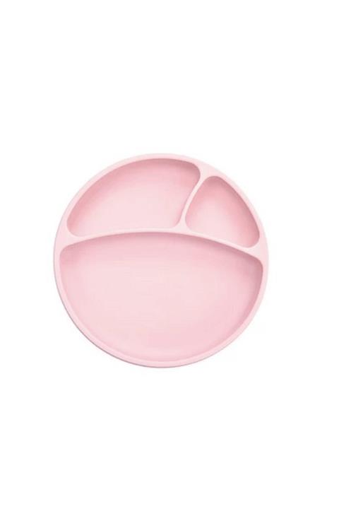 Oioi Porsiyon Vakum Tabanlı Silikon Tabak Pembe