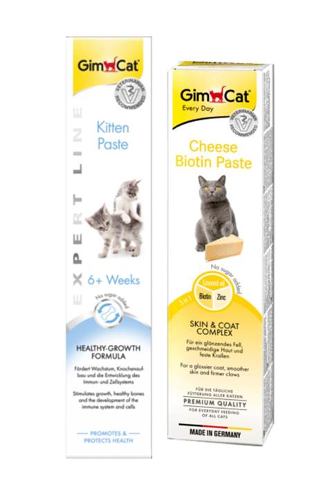 Gimcat Kitten Yavru Kedi Vitamin Macunu 50 gr + Cheese Paste Biotin Peynirli Kedi Macunu 50 gr
