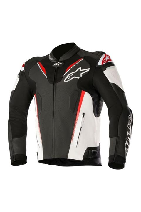 Alpinestars Atem V3 Siyah/beyaz/kırmzı Deri Motosiklet Montu