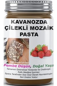 SPANA Ev Yapımı Katkısız Kavanozda Çilekli Mozaik Pasta  330gr