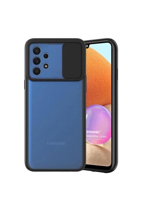 Samsung Rozax Galaxy A32 Uyumlu 4g Kılıf Slide Camera Lens Protection Siyah