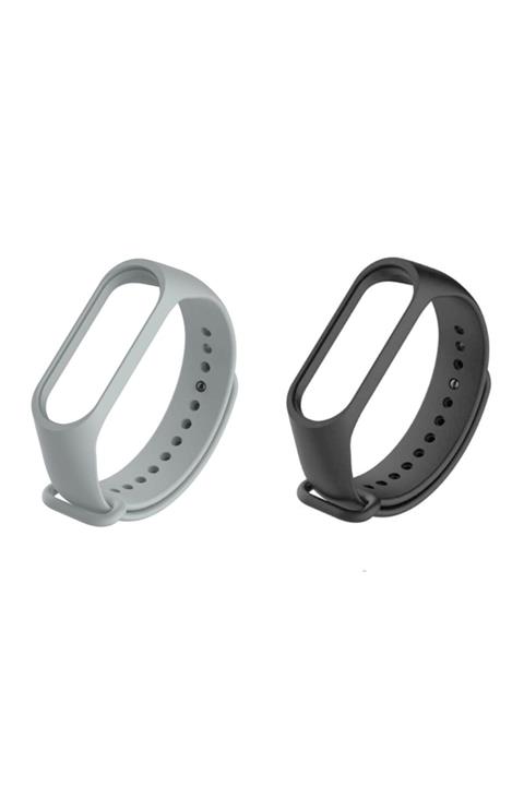 Kılıfreyonum Xiaomi Mi Band 3 4 Uyumlu Silikon Kordon Seti 2 Adet