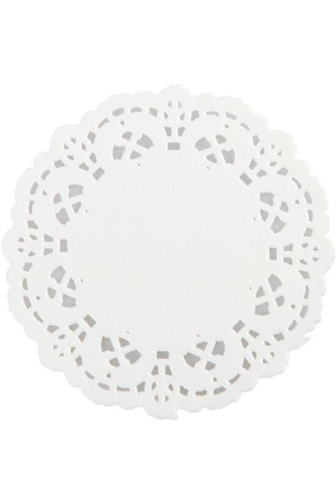 CAN Altlık 500lü Kağıt Dantelli Bardak Altlığı Beyaz 12.5cm