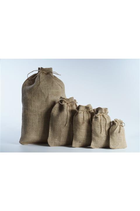 İSTANBUL SANDALET 4 Adet 25 X35cm Doğal Ürün Jut Kese Hediye Kargo Hatıra Torbası