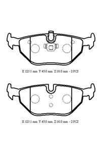 EURO BODY Bmw 3 Serı- E36- Sd/coupe- 91/98; Ön Fren Balatası 316/318/320/325(kablosuz)disk(123,1x45x16)bramax)